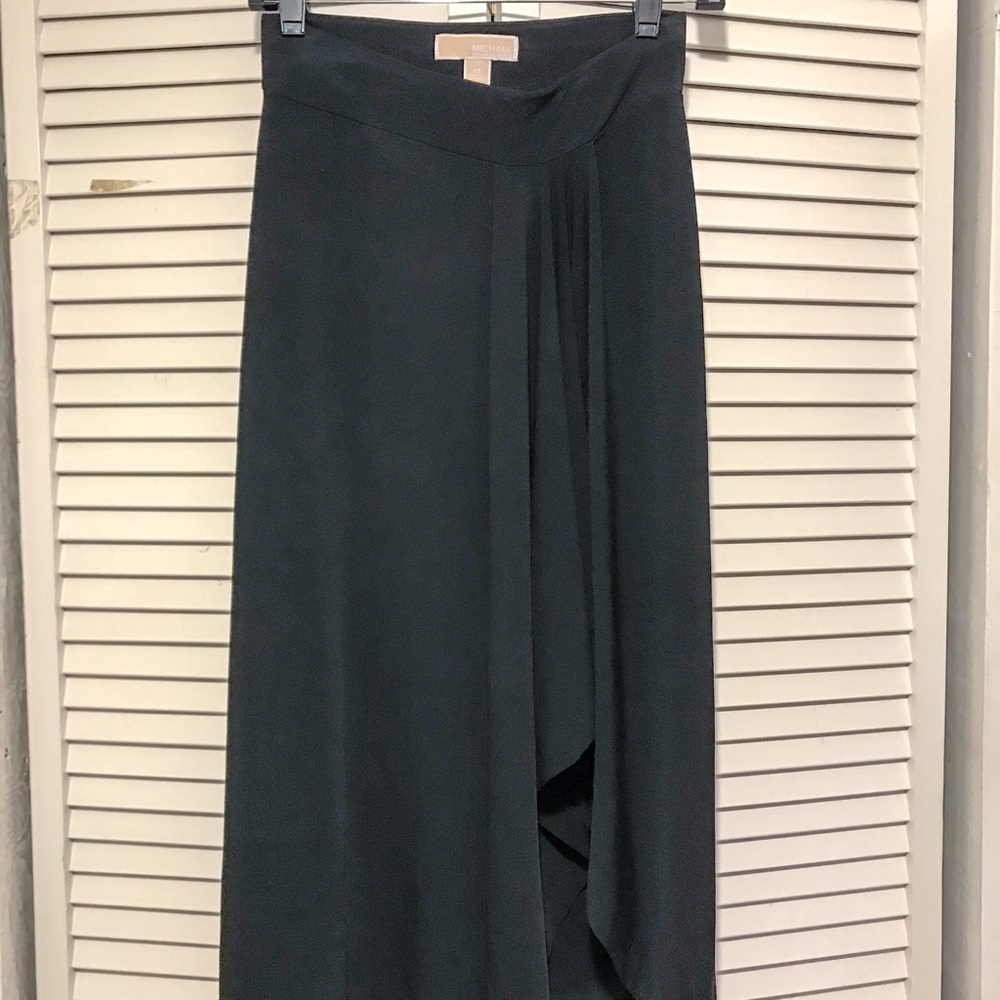 Black Michael Kors Asymmetrical Ruffle Hem Sz XS